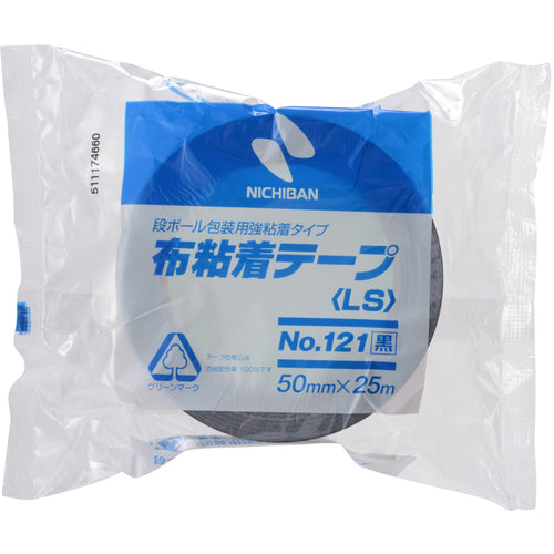 ニチバン 布粘着テープ121(クロ) 50mmX25m 1216-50 1 巻
