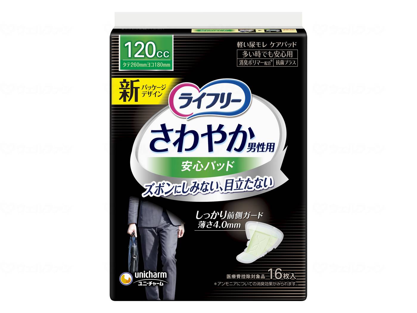 ユニ・チャームTさわやかパッド男性用多い時でも安心 袋 16枚