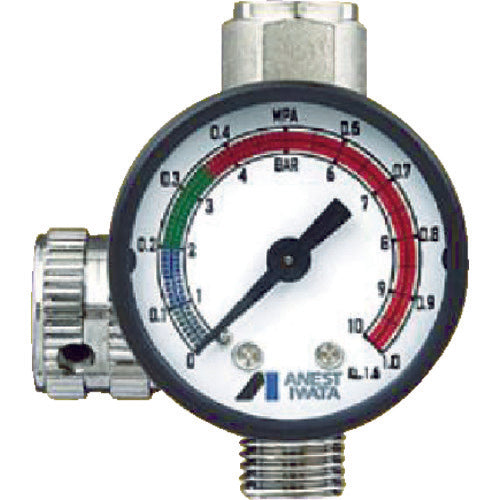 アネスト岩田 ストレートタイプ手元圧力計 AJR-02S-VG 1 個