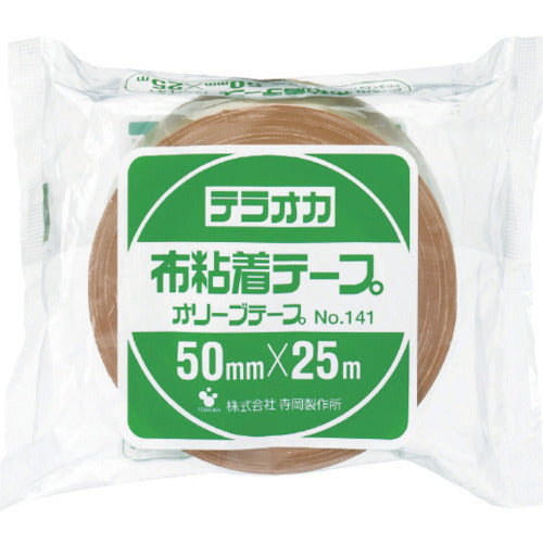 TERAOKA オリーブテープ NO.141 50mm×25M 141 50X25 1 巻