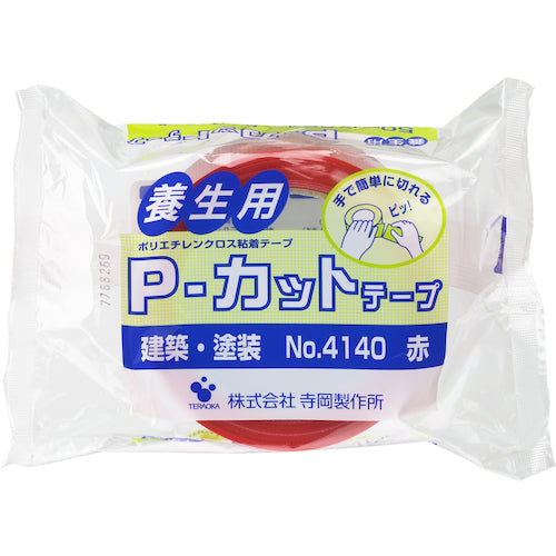 TERAOKA P-컷 테이프 NO. 4140 적색 50mmX25M 4140 R-50X25 1권