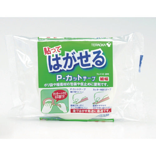 TERAOKA P−カットテープ NO.4142 若葉 18mmX25M 4142 GN-18X25 1 巻