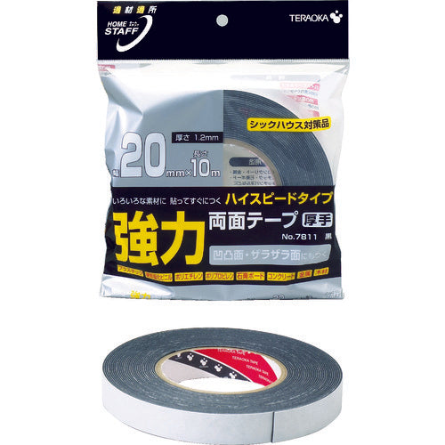 TERAOKA Foam Double-Sided Tape No. 7811 Hook White 20mm x 10m 7811 W-20X10 1 Roll