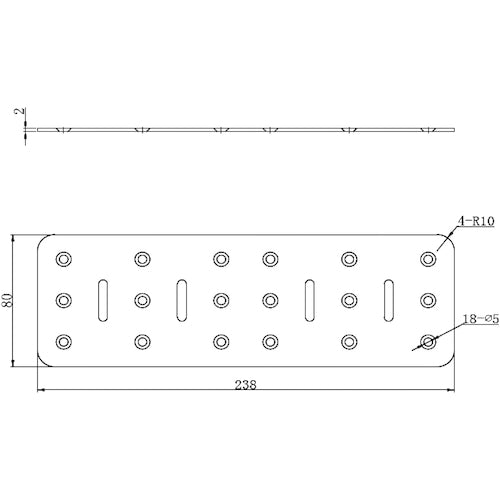 TRUSCO 2x4 Support Nickel Plated Metal Band 24S-82 1 pc