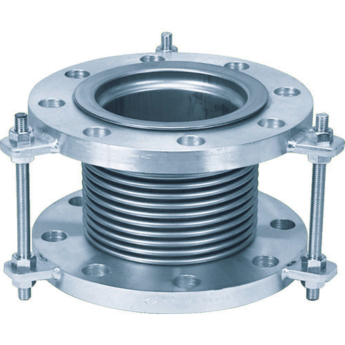 NFK 排気ライン用伸縮管継手 フランジ5K/SS400(接液部SUS) 100A×100L NK-7300/5K-SS400-100A-100L 1 本