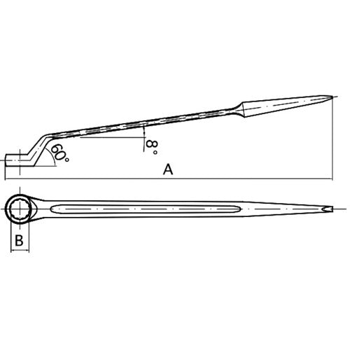 HAMACO Single-ended Wrench with Handle, Width across face (mm): 14 CBKP-14 1 piece