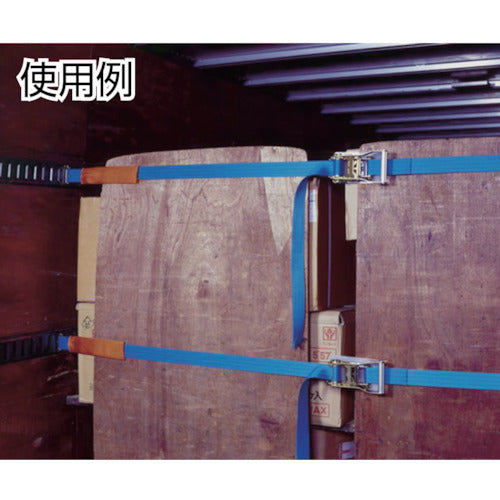 TESAC ラッシングベルト(ベルト荷締機)ラチェットバックル式両端ワンピース付 R30KJB010-JB050A 1 台