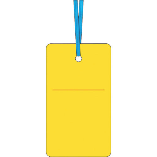 つくし ケーブルタグ 荷札式 黄無地 両面印刷 ビニタイ付き 30-F 1 枚