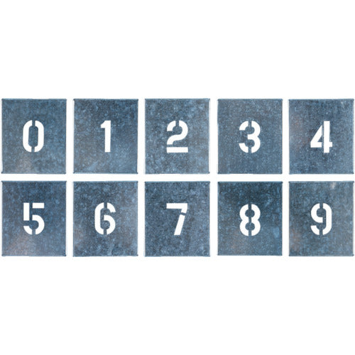 Tsukushi Spray Plate Numbers (0-9) 10-Piece Set Large Size J-91C 1 Set