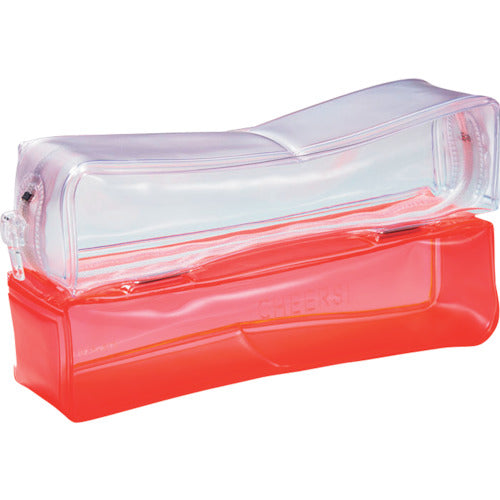 KING JIM チア−ズ ツインペンケ−ス 赤 CH2180T-R 1 個