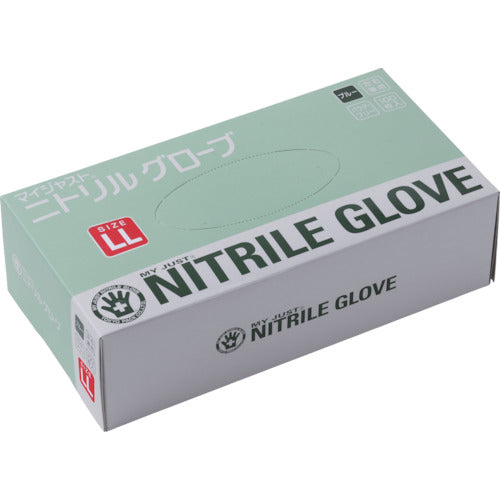 東京パック MJニトリルグローブ ブルーPF LL (100枚入) MJNLL 1 箱