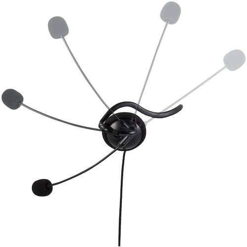 ELECOM 유선 헤드셋 넥 밴드형 마이크 암 부착 USB-A 양귀 블랙 HS-NB05UCBK 1개