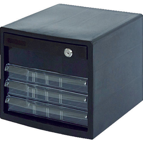 Nakabayashi A4 letter case with lock, 4 drawers, A4E-SK4B, 1 unit