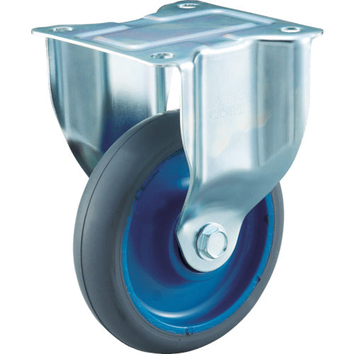 TRUSCO 수지 대차용 에어 캐스터 고정 Φ125 고무차 TAMR-125NRB 1개