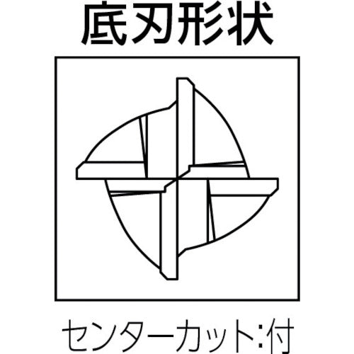 MOLDINO 超硬スクエアエンドミル エポックTHパワーミル レギュラー刃EPP4080−TH EPP4080-TH 1 本
