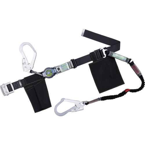 TSUYORON 몸통 벨트형 추락 제지용 기구(권취 타입) 란야드 2정걸이 사양