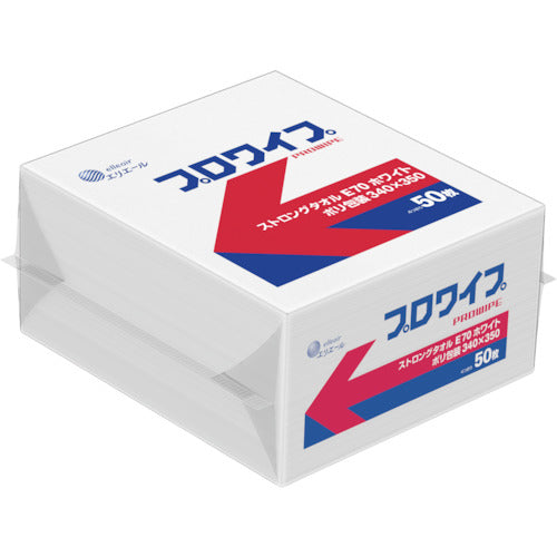 エリエール プロワイプ ストロングタオルE70 ホワイト ポリ包装 340×350 823616 1 CS