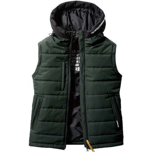 BURTLE 방한 후디 베스트 5034-61-XL 아미 카키 5034-61-XL 1 착용
