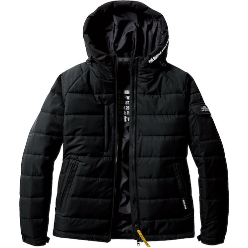 BURTLE 防寒フーディジャケット 5030−35−XL ブラック 5030-35-XL 1 着