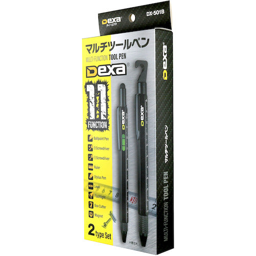 OnSquare 11 기능 부착 멀티 툴 펜(2개 세트) DX-501B 1 S