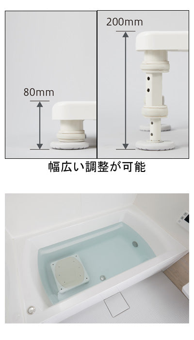 Uniplus Bathtub Chair 80/120-200 / BSN09 White 1 unit