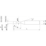 NS 高硬度用2枚刃ロングネックスクエアエンドミル MHRH230 Φ0.1×0.75 MHRH230 0.1X0.75 1 本
