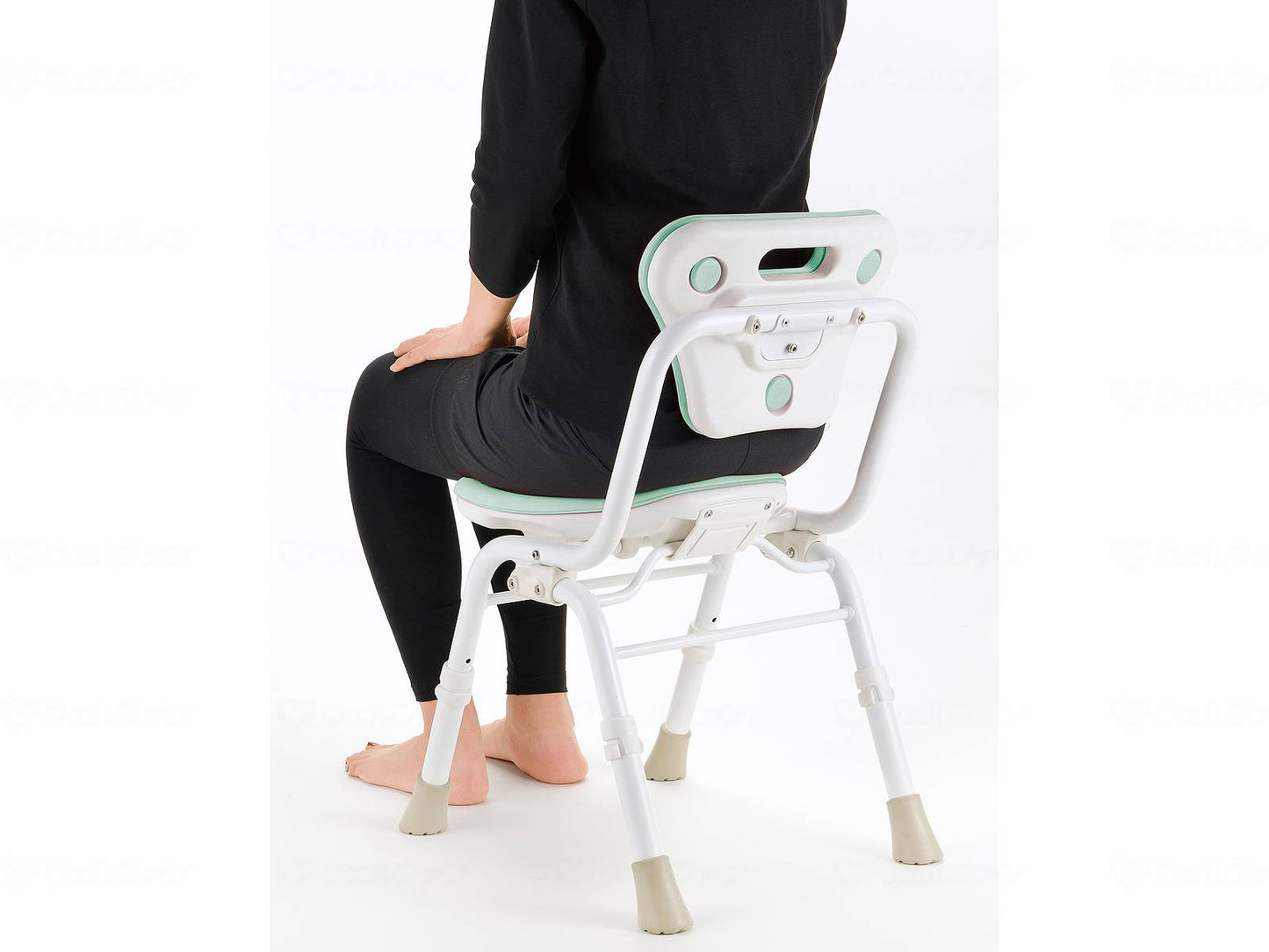 리첼 부드러운 쇼티아크레오오 접이식 타이타방 방카프리스 뒷면 라이트 그린 폭 39 cm