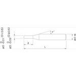NS 무한 코팅 블레이드 직경 표시 2매 블레이드 엔드밀 MSE230M Φ0.5X1.25 MSE230M 0.5X1.25 1개