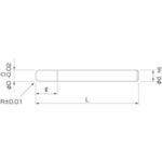 NS Infinite Coating Radius End Mill MSRS430 Φ10XR0.2 MSRS430 10XR0.2 1 piece