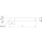 NS 무한 코팅 레이디어스 엔드밀 MSRS430 Φ12XR0.2 MSRS430 12XR0.2 1개