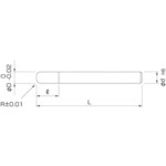 NS 무한 코팅 레이디어스 엔드밀 MSRS430 Φ6XR0.5 MSRS430 6XR0.5 1개