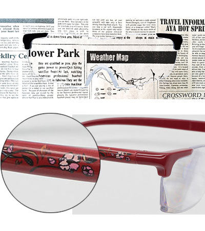 Magnifying Glasses / AM41 Flower Pattern White 1 pc