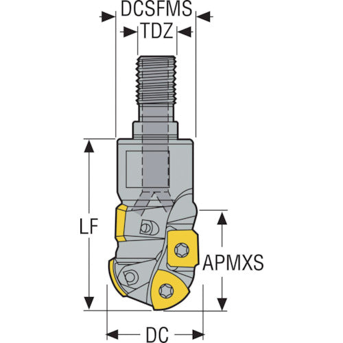 セコ フライス ボールノーズカッタ R218.19ーφ32(R16) R218.19-1632.RE-36HA 1 個