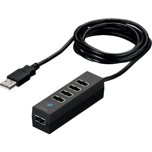 BAFFALO どっちもUSBハブ どっちもUSBポート採用USB2.0ハブ 5ポートタイプ ブラック BSH5UD20BK 1 個