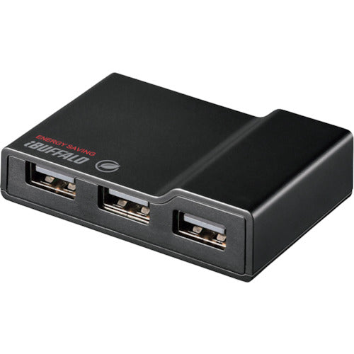BAFFALO USB 2.0 Self-powered 4-port hub with power-linked power saving function Black BSH4AE12BK 1 unit
