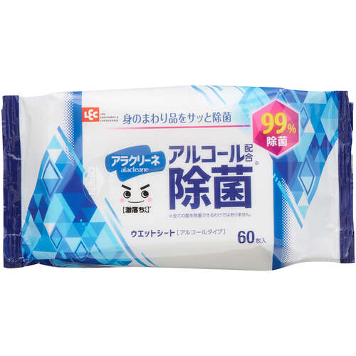 LEC アラクリーネ アルコール除菌シート60枚5P C00883 1 PK