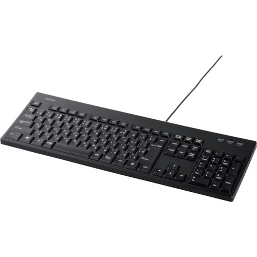 BAFFALO USB 접속 유선 스탠다드 키보드 라운드 세탁 대응 모델 블랙 BSKBU12BK 1개
