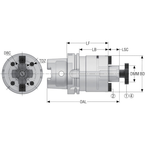 セコ HSKA100 ツーリングカッターアーバー HSKA100-SM40-060-L1 1 個
