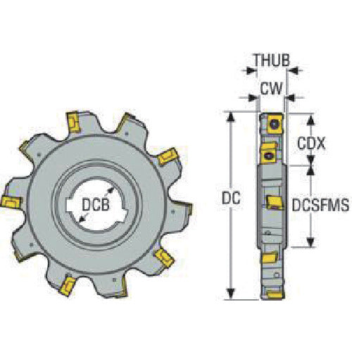 SECO Milling Side Cutter 335.18/25 Cutter 335.18-100.10.27-5N 1 pc