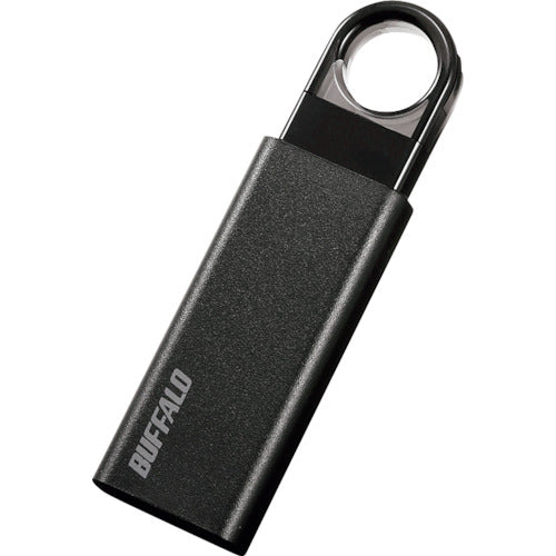BAFFALO Knock Slide USB3.1 (Gen1)/USB3.0 compatible USB memory with auto-return mechanism, 16GB, black, RUF3-KS16GA-BK, 1 unit