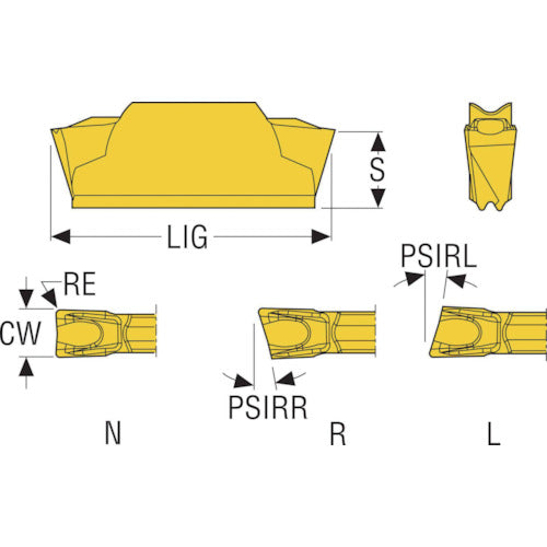 セコ 旋削 MDT溝入れ用インサート LCMF1605 CP500 LCMF160504-0500-MC 10 個