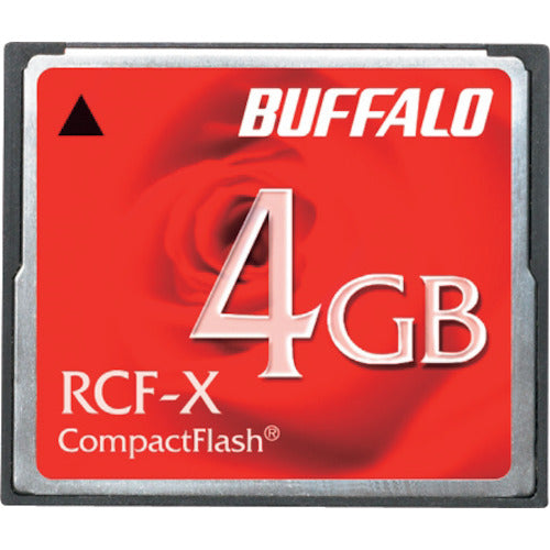 BAFFALO コンパクトフラッシュ ハイコストパフォーマンスモデル 4GB RCF-X4G 1 個