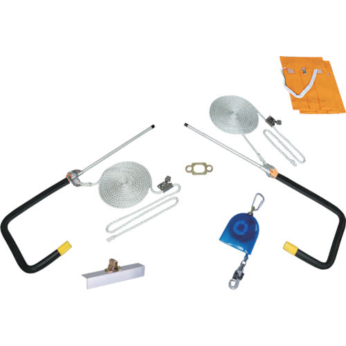 TSUYORON 지붕상 작업용 추락 방지 기구 YU-410 야네롭 1명용 YU-410-BX 1조