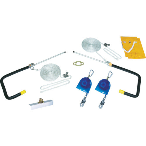 TSUYORON 屋根上作業用墜落防止器具 YU−420 ヤネロップ 2名用 YU-420-BX 1 組