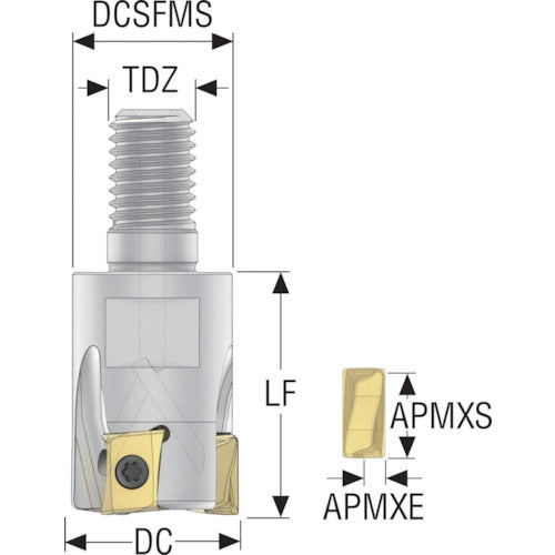 セコ フライス スクエアT4カッタ― R217.94ー08 R217.94-0816.RE-08-2A 1 個