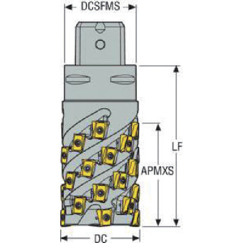 세코 밀링 스퀘어 T4 커터 C4-R217.94-044-057-08.4A 1 개