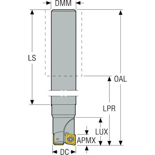 세코 밀링 센터 칼날 부착 숄더 커터 R216.