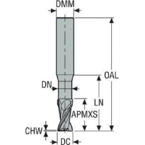 세코 JABRO Solid2 엔드밀 JS452100E2R050Z2.0-HEMI 1개