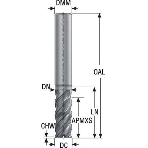 세코 JABRO JS754 스퀘어 엔드밀 JS754100E2C.0Z4A-HXT 1개