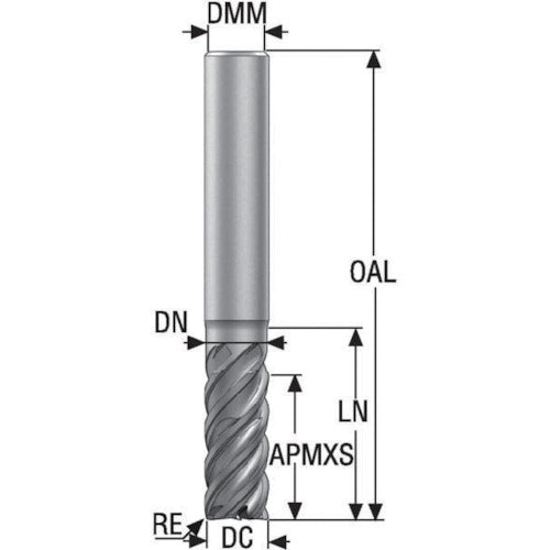 세코 JABRO JS755 레이디어스 엔드밀 JS755160E2R050.0Z5-HXT 1개